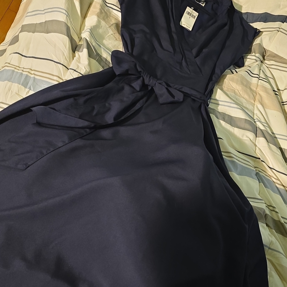 Ralph Lauren Navy Maxi Dress with Bow